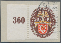 Deutsches Reich - Weimar: 1929, 50 + 40 Pf Nothilfe 'Landeswappen', Linkes Rands - Otros & Sin Clasificación