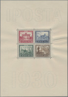 Deutsches Reich - Weimar: 1930, IPOSTA-Block Ungebraucht Mit Kaum Sichtbaren Fal - Unused Stamps