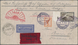 Deutsches Reich - Weimar: 1931, Polarfahrt, 4 RM, Linkes Randstück Mit Zusatzfra - Cartas & Documentos