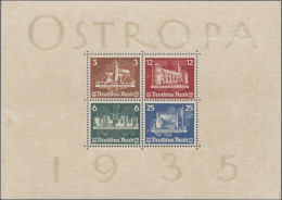 Deutsches Reich - 3. Reich: 1935, OSTROPA Block Ungebraucht Mit Kleiner Falzspur - Unused Stamps