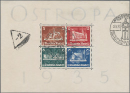 Deutsches Reich - 3. Reich: 1935, OSTROPA-Block Entwertet Mit Zwei Sonderstempel - Used Stamps
