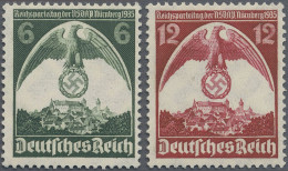Deutsches Reich - 3. Reich: 1935, Nürnberger Parteitag, Beide Werte Mit Verkehrt - Unused Stamps