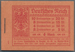 Deutsches Reich - Markenheftchen: 1920, Germania 4 Mark, Komplettes Heftchen "AM - Cuadernillos