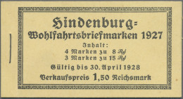 Deutsches Reich - Markenheftchen: 1927, 1,50 M. Hindenburgspende-Markenheftchen - Cuadernillos