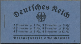Deutsches Reich - Markenheftchen: 1934, 2 M. Hindenburg-Markenheftchen Mit ONr. - Carnets