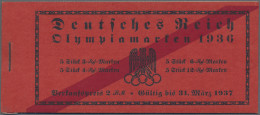 Deutsches Reich - Markenheftchen: 1936, 2 M. Olympische Spiele-Markenheftchen, 2 - Markenheftchen