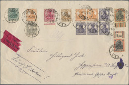 Deutsches Reich - Zusammendrucke: 1917, Germania, Bunte 1.70 Mark-Frankatur Incl - Zusammendrucke