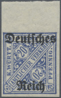 Deutsches Reich - Dienstmarken: 1920, 20 Pf Aufdruck "Deutsches Reich" Mit WZ Y, - Oficial