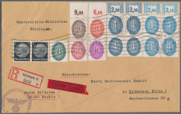 Deutsches Reich - Dienstmarken: 1927-33 Oberrandstücke Der Dienstmarken Zu 10 (P - Oficial