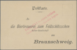 Deutsches Reich - Privatpost (Stadtpost): BRAUNSCHWEIG: 1895, 2 Geschäfts-Karten - Private & Lokale Post