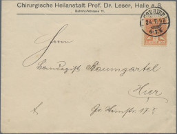 Deutsches Reich - Privatpost (Stadtpost): HALLE/Saale: 1895/1899, 3 Briefe Mit 3 - Private & Lokale Post