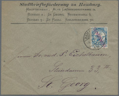 Deutsches Reich - Privatpost (Stadtpost): HAMBURG/Hammonia I, 1888, 3 Pf.blau Ha - Correos Privados & Locales