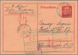 Deutsches Reich - Ganzsachen: 1934, Rohrpostkarte 55 Pfg. Hindenburg Bedarfsgebr - Other & Unclassified