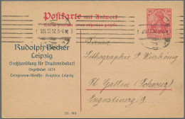 Deutsches Reich - Ganzsachen: 1917, Doppelkarte Germania 10 Pfg.+10 Pfg. Bedarfs - Autres & Non Classés
