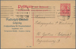 Deutsches Reich - Ganzsachen: 1917, Doppelkarte Germania 10 Pfg.+10 Pfg. Bedarfs - Otros & Sin Clasificación