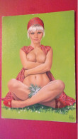 ASLAN -  1969 MONIQUE REINE DU MUGUET N° 11  Carte Postale - Editions Krisarts. FEMME PIN UP SEINS NUS - Aslan