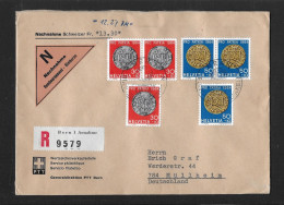 1964 PRO PATRIA ► Alte Schweizer Münzen, Chargé FDC-Brief Von Bern Generaldirektion PTT Nach Müllheim Deutschland - Covers & Documents