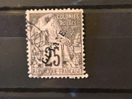 French Guiana/Guyana 1892 25c Black On Blue Commerce Used SG 27 Yv 23 Sc 25 - Usati