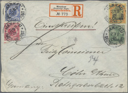 Deutsche Post In China: 1898/1901, Krone/Adler 10 Pf., 20 Pf. Und Germania Reich - Deutsche Post In China