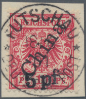 Deutsche Post In China: 1900, Futschau-Provisorium, 5 Pf Auf 10 Pfg. Lilarot, St - China (kantoren)