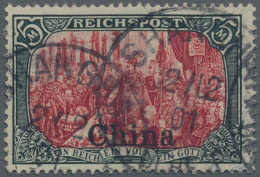 Deutsche Post In China: 1901 5 M. In Type IV (= Type I Mit Nachmalung Nur Mit De - China (oficinas)