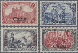Deutsche Post In China: 1901, 1 Mark - 5 Mark, Aufdruck Mit Kommaförmigen "i"-Pu - China (oficinas)