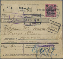 Deutsche Post In China: 1912, Germania Mit Wasserzeichen, 40 C. Auf 80 Pfg. Vord - Chine (bureaux)