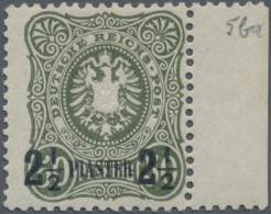 Deutsche Post In Der Türkei: 1887, Freimarke 2½ Piaster Auf 50 Pfg. (dunkel)oliv - Turquia (oficinas)