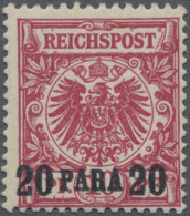 Deutsche Post In Der Türkei: 1889, Adler, 20 P. Auf 10 Pfg. Dunkelrosa(rot), Tad - Turquie (bureaux)