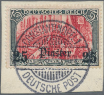 Deutsche Post In Der Türkei: 1905, Freimarke 25 PIA Auf 5 M. Grünschwarz/dunkelk - Turquia (oficinas)