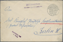 Militärmission: 1915 (10.11.), "DEUTSCHE MILITÄR-MISSION FELDPOST" Provisorische - Deutsche Post In Der Türkei