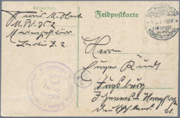 Militärmission: 1916 - 1917, MIL.MISS.KONSTANTINOPEL Auf Zwei FP-Karten Mit Zwei - Turquie (bureaux)