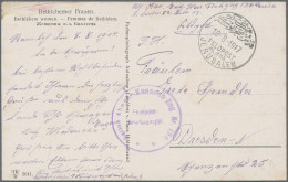 Militärmission: 1917 (10.8.), MIL.MISS.JERUSALEM Auf FP-AK Mit Briefstempel "Bal - Turquia (oficinas)