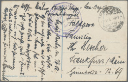 Militärmission: 1917/18, Vier FP-Belege Mit Stempel JERUSALEM, KONSTANTINOPEL (2 - Turquia (oficinas)