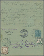 Deutsch-Ostafrika: 1908 Ganzsachendoppelkarte 2+2 Pf. Germania Von Gembitz (heut - África Oriental Alemana