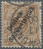 Deutsch-Südwestafrika: 1898, Überdruck-Ausgabe, 3 Pfg. Mit Plattenfehler I, Saub - África Del Sudoeste Alemana