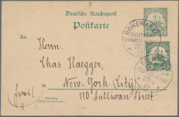 Deutsch-Südwestafrika - Ganzsachen: 1902 Privatganzsache 5 Pf. Mit Rückseitigem, - Sud-Ouest Africain Allemand