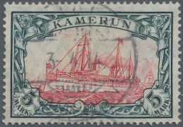 Deutsche Kolonien - Kamerun: 1913, 5 M. Kaiseryacht Im Friedensdruck Mit Wasserz - Kameroen