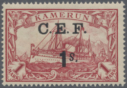 Deutsche Kolonien - Kamerun - Britische Besetzung: 1915, 1 S Auf 1 M Dunkelrot M - Camerún
