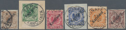 Deutsche Kolonien - Karolinen: 1899, 3 Pfg. Bis 50 Pfg. Mit Diagonalem Aufdruck, - Karolinen