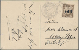 Deutsche Kolonien - Karolinen: 1910, 5 Pf Auf 3 Pfg. Kaiseryacht, Dunkelockerbra - Islas Carolinas