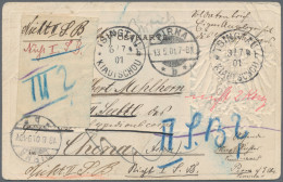 Deutsche Kolonien - Kiautschou - Besonderheiten: 1901, Feldpostkarte (farbig Rel - Kiautchou