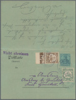 Deutsche Kolonien - Marianen: 1908 Ganzsachendoppelkarte 2+2 Pf. Germania Von Au - Islas Maríanas