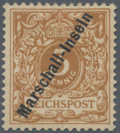 Deutsche Kolonien - Marshall-Inseln: 1899, 3 Pfg. Jaluit-Ausgabe Hellockerbraun, - Islas Marshall