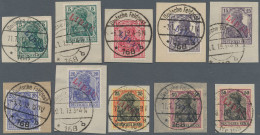 Deutsche Besetzung I. WK: Postgebiet Ober. Ost - Libau: 1919 Zehn Verschiedene M - Ocupación 1914 – 18