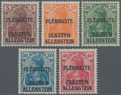 Deutsche Abstimmungsgebiete: Allenstein: 1920, Unverausgabte 5 Pf - 40 Pf German - Autres & Non Classés