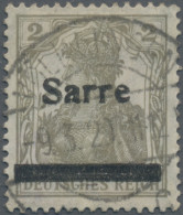 Deutsche Abstimmungsgebiete: Saargebiet: 1920 2 (Pf) Gelbgrau Mit Aufdruck In Ty - Used Stamps