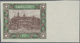 Deutsche Abstimmungsgebiete: Saargebiet: 1921, 10 M Landschaftsbilder, UNGEZÄHNT - Unused Stamps