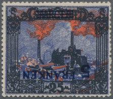 Deutsche Abstimmungsgebiete: Saargebiet: 1921, 5 Fr. Auf 25 M. Landschaften II M - Unused Stamps