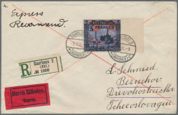 Deutsche Abstimmungsgebiete: Saargebiet: 1921, 5 Fr Auf 25 M Landschaften, Marke - Covers & Documents